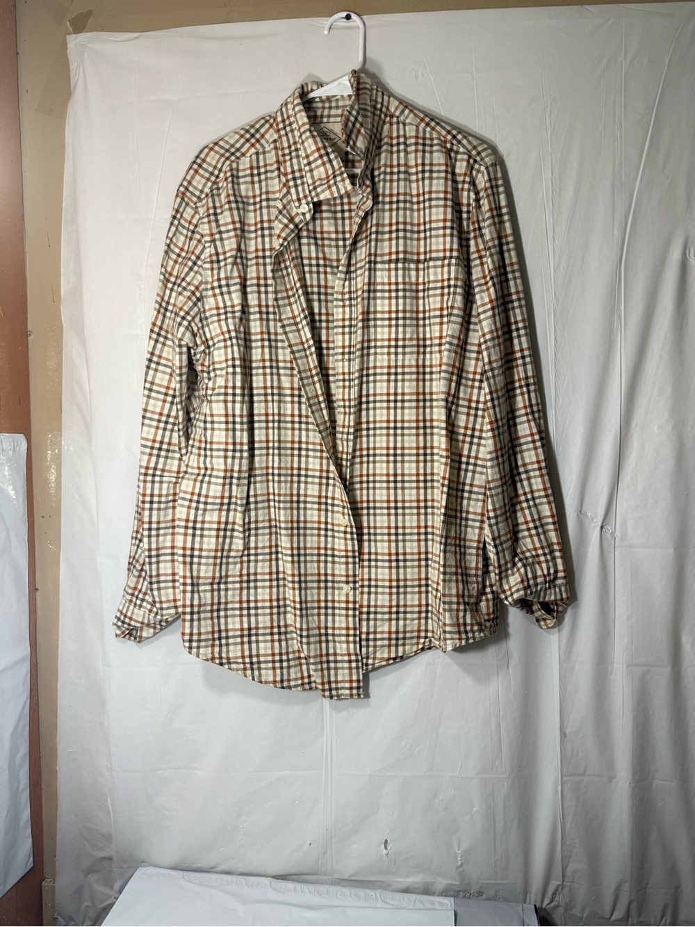 St. John's Bay long sleeve plaid button down men’s shirt size large